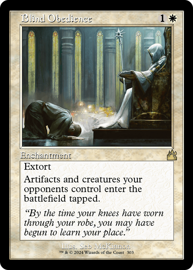Blind Obedience (Retro Frame) (303) [Ravnica Remastered] - Deck Out Gaming