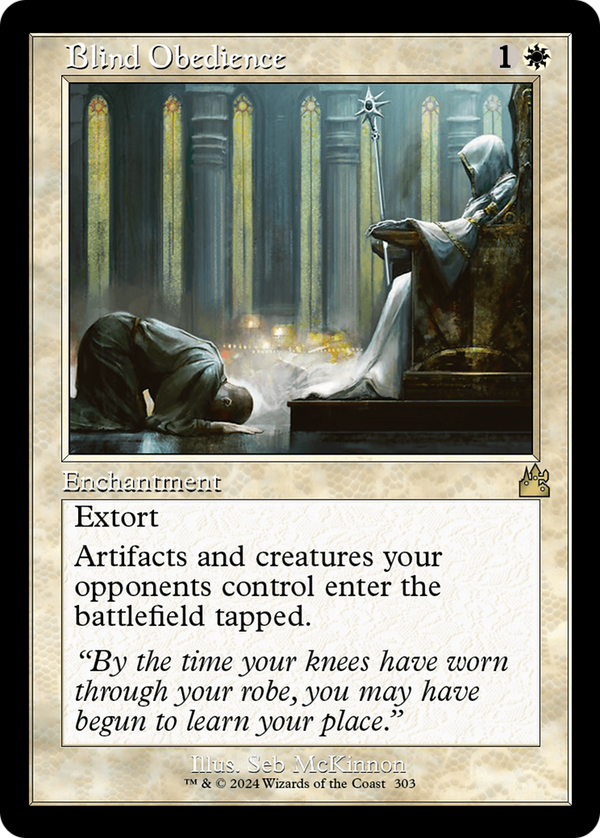 Blind Obedience (Retro Frame) (303) [Ravnica Remastered] foil - Deck Out Gaming