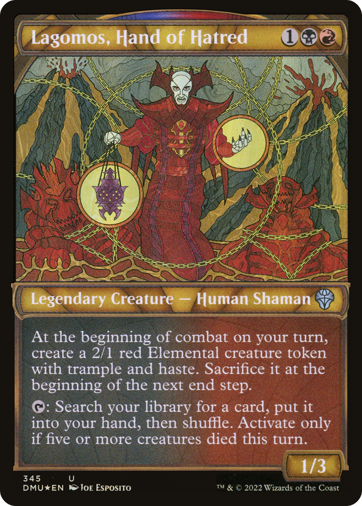 Lagomos, Hand of Hatred (Textured Foil) (345) [Dominaria United] foil - Deck Out Gaming