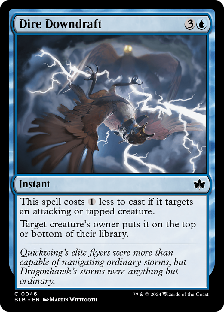 Dire Downdraft (46) [Bloomburrow] foil - Deck Out Gaming