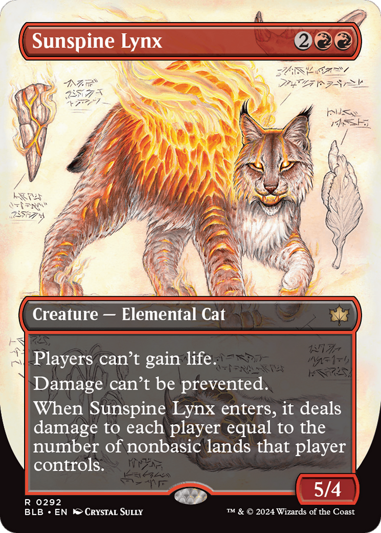 Sunspine Lynx (Borderless) (292) [Bloomburrow] foil - Deck Out Gaming