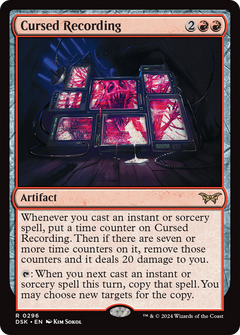 Cursed Recording (0296) (296) [Duskmourn: House of Horror] foil - Deck Out Gaming