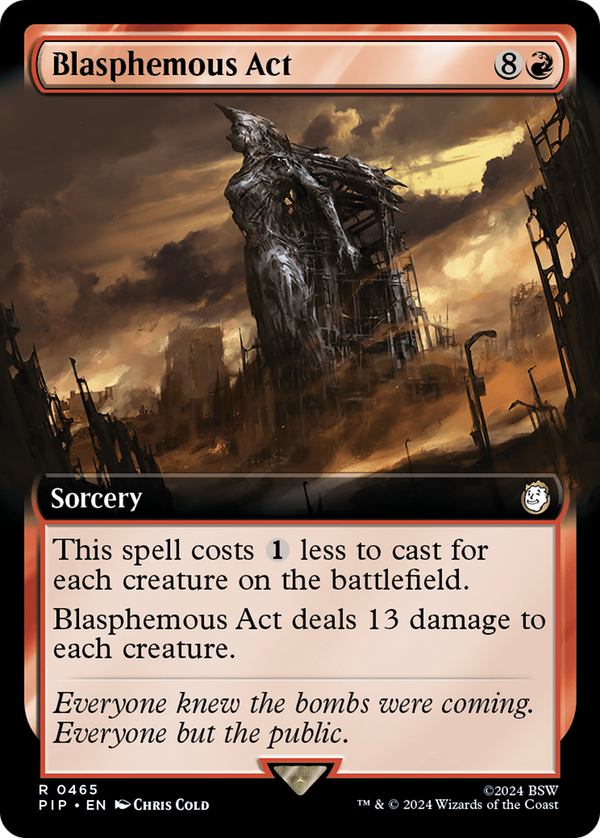 Blasphemous Act (Extended Art) (465) [Fallout] foil - Deck Out Gaming