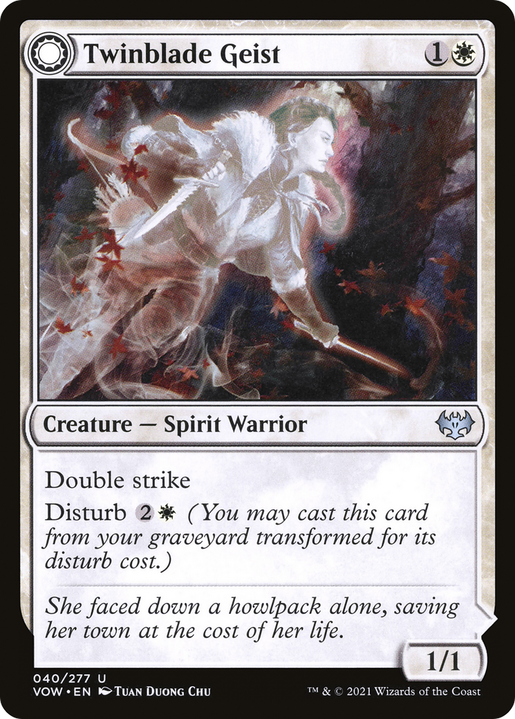 Twinblade Geist // Twinblade Invocation (40) [Innistrad: Crimson Vow] foil - Deck Out Gaming