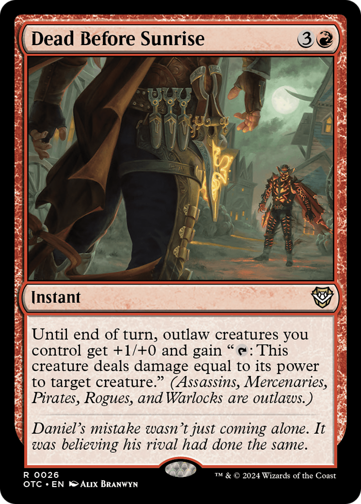 Dead Before Sunrise (26) [Outlaws of Thunder Junction Commander] - Deck Out Gaming