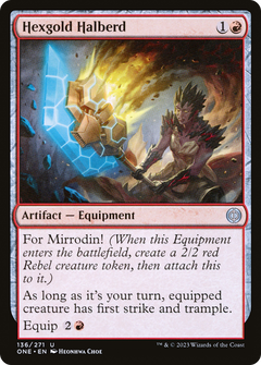 Hexgold Halberd (136) [Phyrexia: All Will Be One] - Deck Out Gaming
