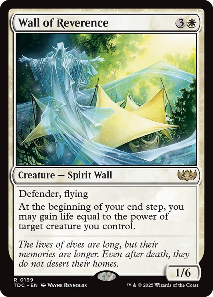 Wall of Reverence (139) [Commander: Tarkir: Dragonstorm] - Deck Out Gaming