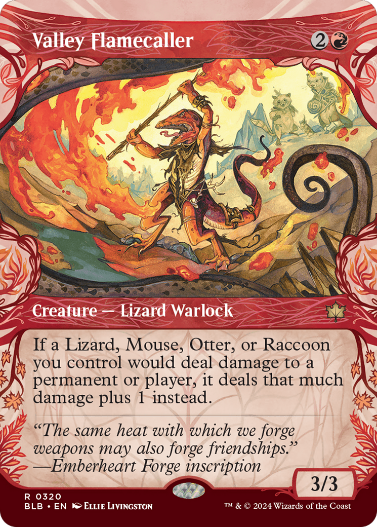 Valley Flamecaller (Showcase) (320) [Bloomburrow] foil - Deck Out Gaming