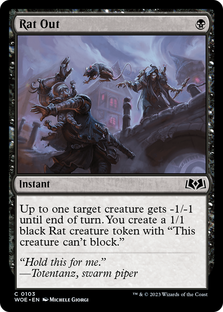 Rat Out (103) [Wilds of Eldraine] foil - Deck Out Gaming