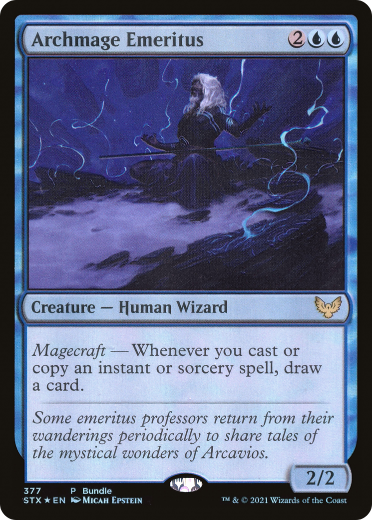 Archmage Emeritus (STX Bundle) (377) [Unique and Miscellaneous Promos] foil - Deck Out Gaming