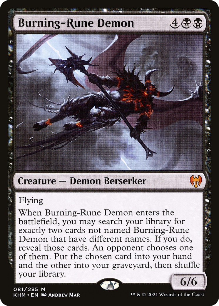 Burning-Rune Demon (81) [Kaldheim] foil - Deck Out Gaming