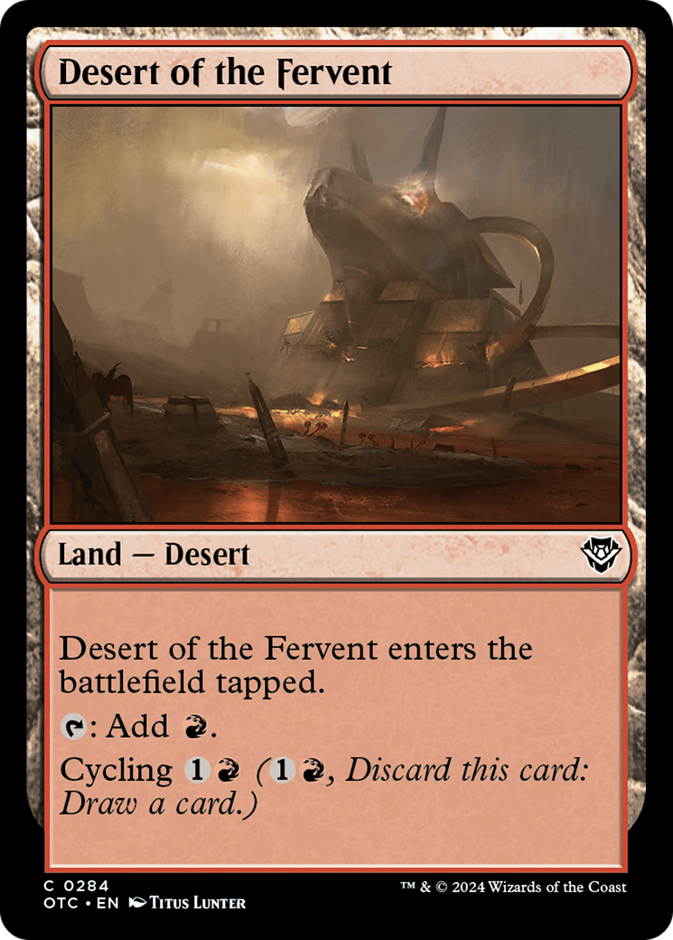 Desert of the Fervent (284) [Outlaws of Thunder Junction Commander] - Deck Out Gaming