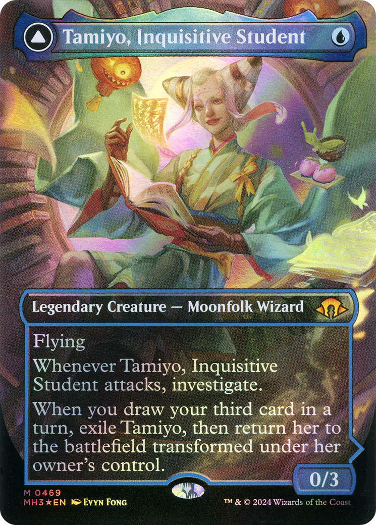 Tamiyo, Inquisitive Student (Borderless) (Textured Foil) (469) [Modern Horizons 3] foil - Deck Out Gaming