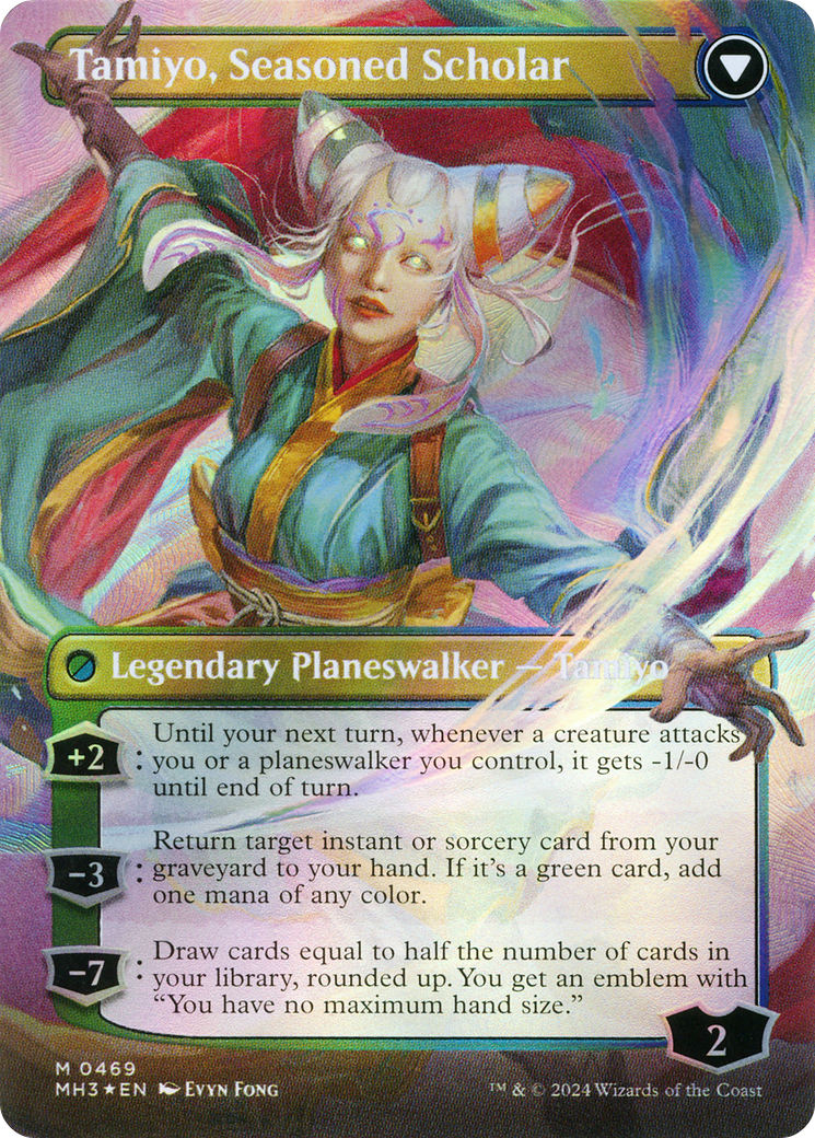 Tamiyo, Inquisitive Student (Borderless) (Textured Foil) (469) [Modern Horizons 3] foil - Deck Out Gaming