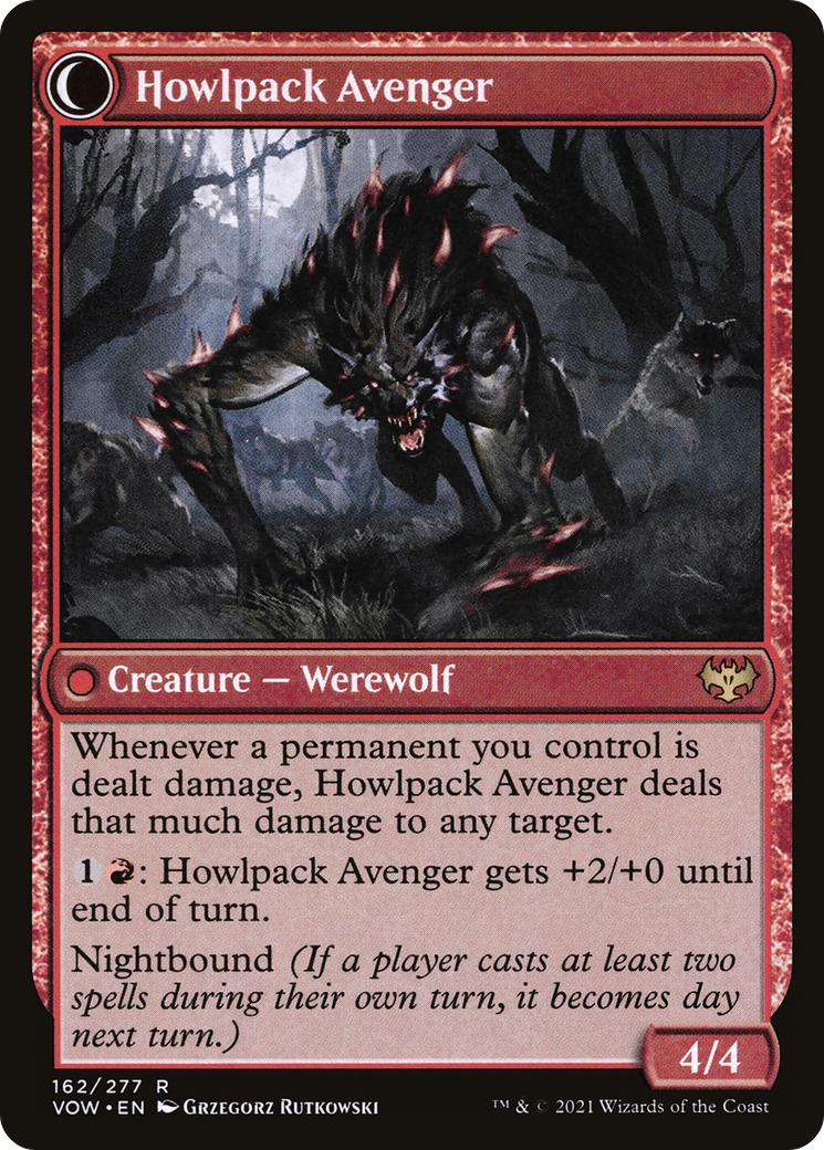 Ill-Tempered Loner // Howlpack Avenger (162) [Innistrad: Crimson Vow] foil - Deck Out Gaming