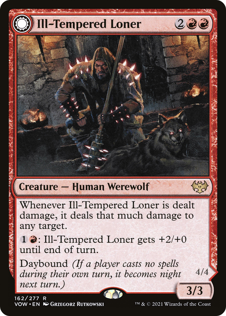 Ill-Tempered Loner // Howlpack Avenger (162) [Innistrad: Crimson Vow] - Deck Out Gaming