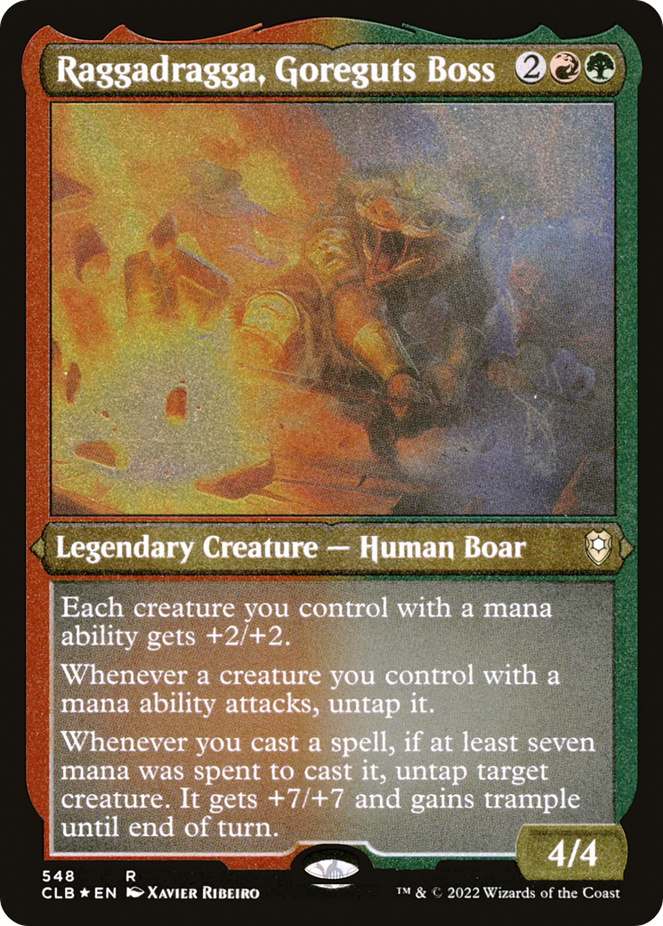 Raggadragga, Goreguts Boss (548) [Commander Legends: Battle for Baldur's Gate] etched - Deck Out Gaming