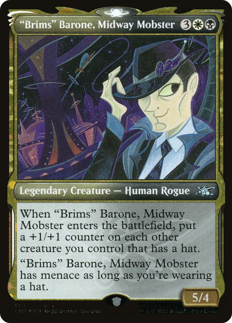 "Brims" Barone, Midway Mobster (Showcase) (Galaxy Foil) (507) [Unfinity] foil - Deck Out Gaming
