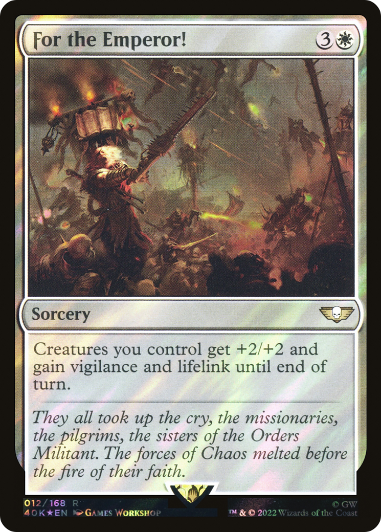 For the Emperor! (Surge Foil) (12) [Warhammer 40,000 Commander] foil - Deck Out Gaming