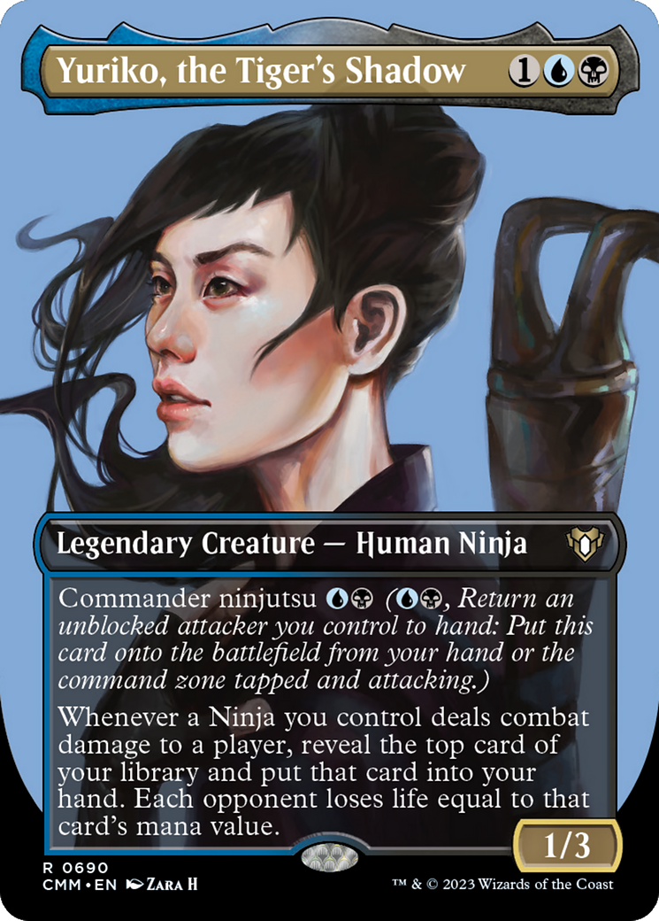 Yuriko, the Tiger's Shadow (Borderless) (690) [Commander Masters] foil - Deck Out Gaming