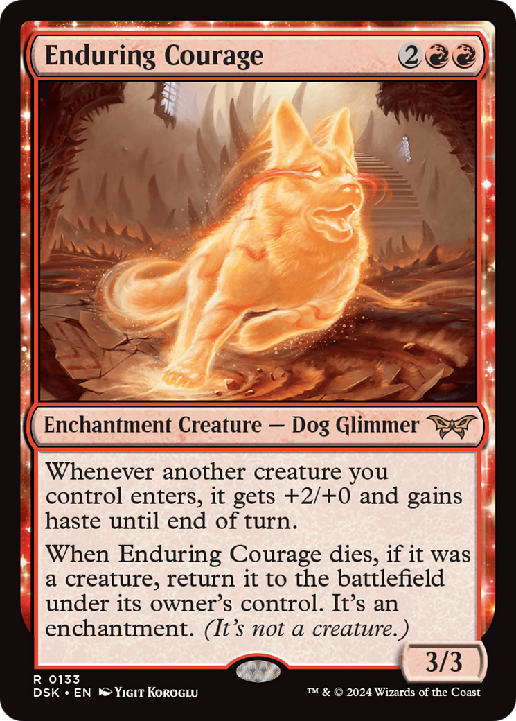 Enduring Courage (133) [Duskmourn: House of Horror] foil - Deck Out Gaming