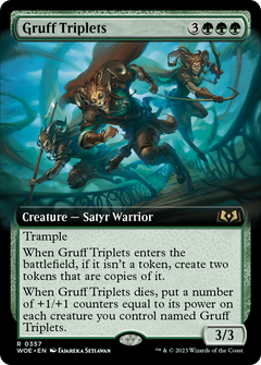 Gruff Triplets (Extended Art) (357) [Wilds of Eldraine] foil - Deck Out Gaming