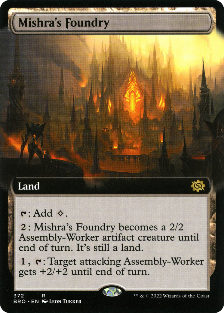 Mishra's Foundry (Extended Art) (372) [The Brothers' War] foil - Deck Out Gaming