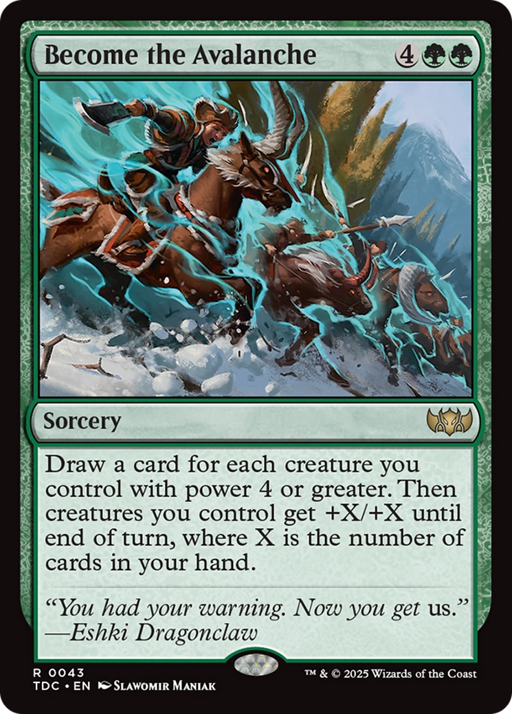 Become the Avalanche (43) [Commander: Tarkir: Dragonstorm] - Deck Out Gaming