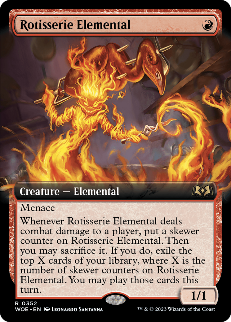 Rotisserie Elemental (Extended Art) (352) [Wilds of Eldraine] foil - Deck Out Gaming
