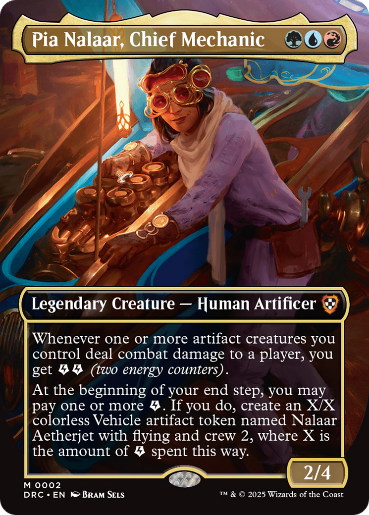 Pia Nalaar, Chief Mechanic (Borderless) (2) [Commander: Aetherdrift] foil - Deck Out Gaming