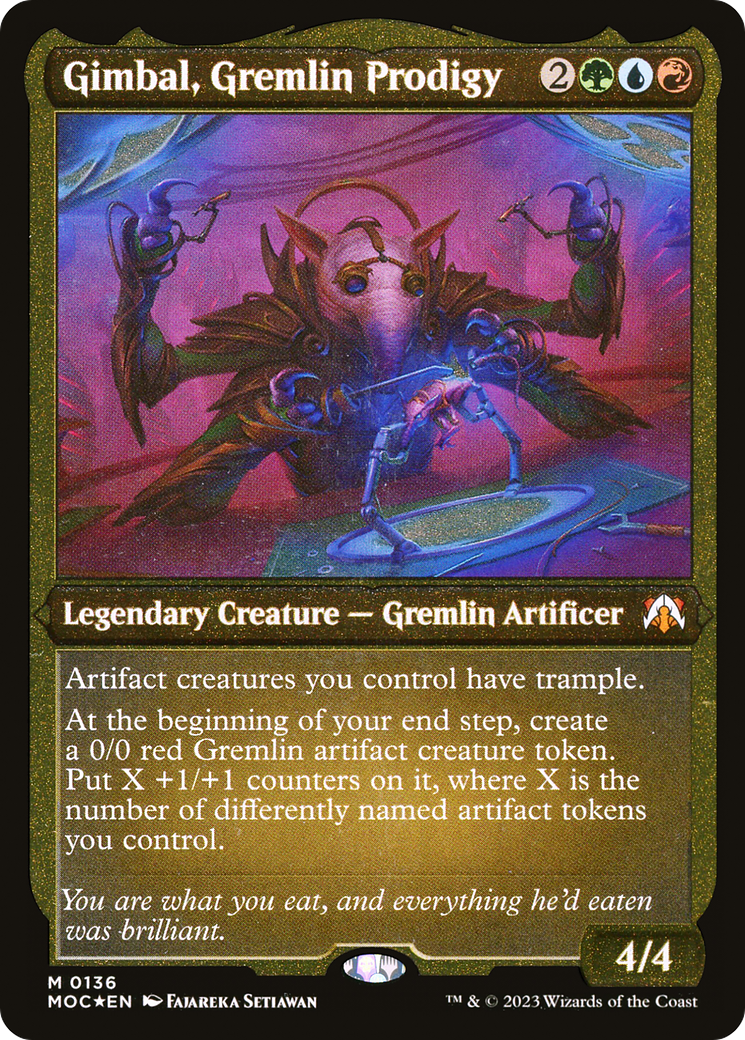 Gimbal, Gremlin Prodigy (136) [March of the Machine Commander] etched - Deck Out Gaming