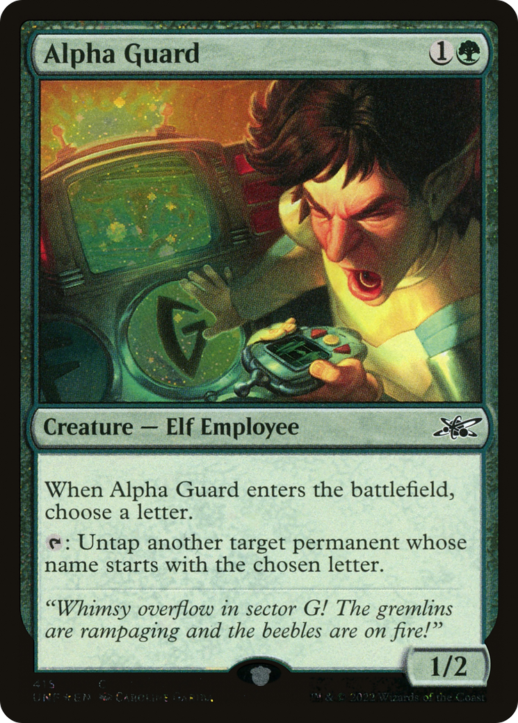 Alpha Guard (Galaxy Foil) (415) [Unfinity] foil - Deck Out Gaming