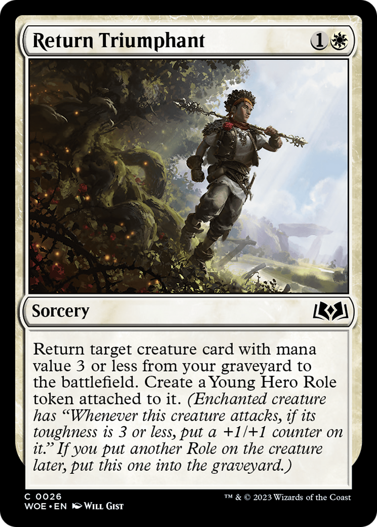 Return Triumphant (26) [Wilds of Eldraine] foil - Deck Out Gaming