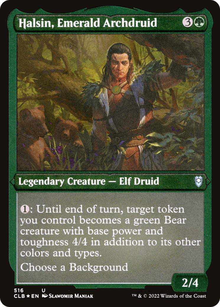 Halsin, Emerald Archdruid (516) [Commander Legends: Battle for Baldur's Gate] etched - Deck Out Gaming