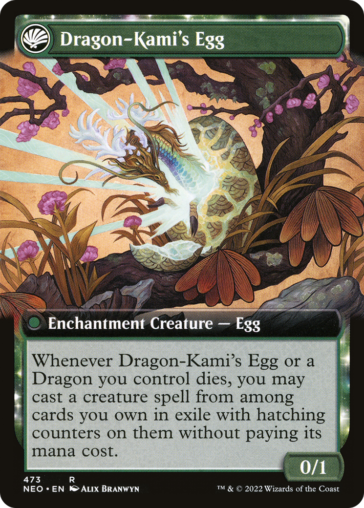 The Dragon-Kami Reborn (Extended Art) (473) [Kamigawa: Neon Dynasty] foil - Deck Out Gaming