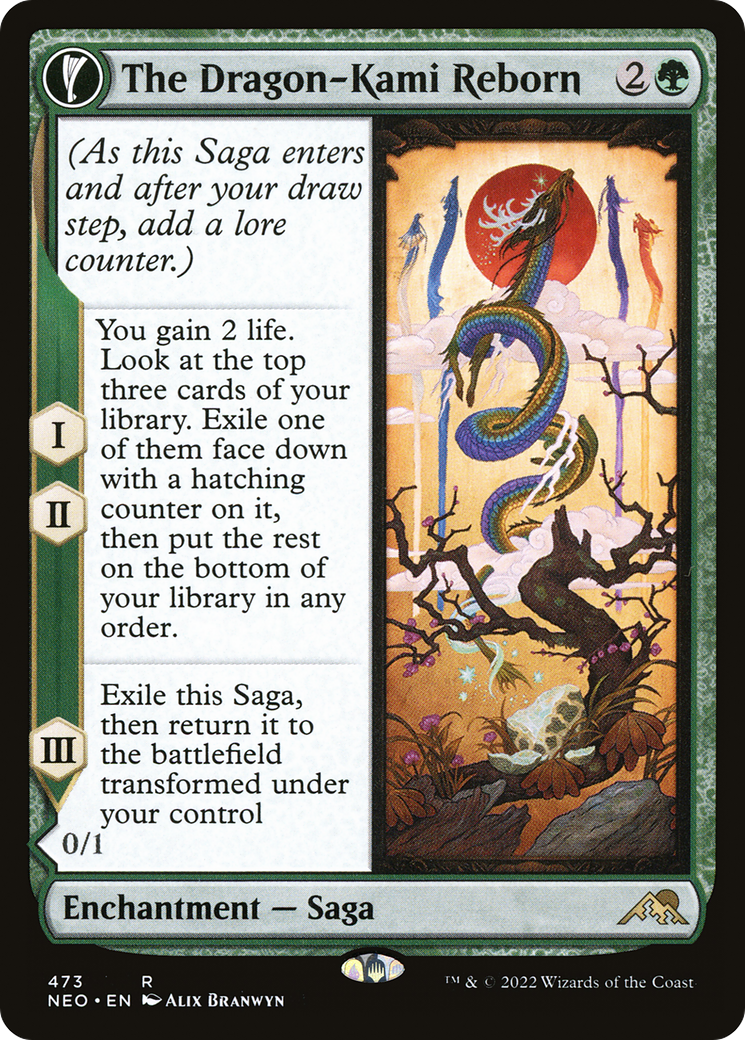 The Dragon-Kami Reborn (Extended Art) (473) [Kamigawa: Neon Dynasty] - Deck Out Gaming