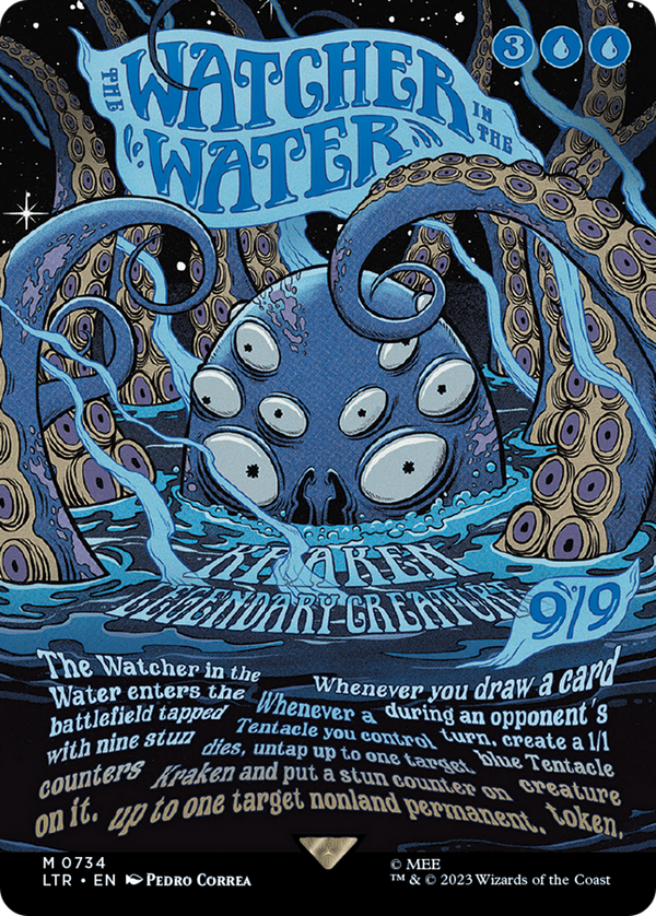 The Watcher in the Water (Borderless Poster) (734) [The Lord of the Rings: Tales of Middle-earth] foil - Deck Out Gaming