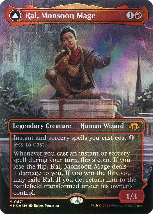 Ral, Monsoon Mage (Borderless) (Textured Foil) (471) [Modern Horizons 3] foil - Deck Out Gaming
