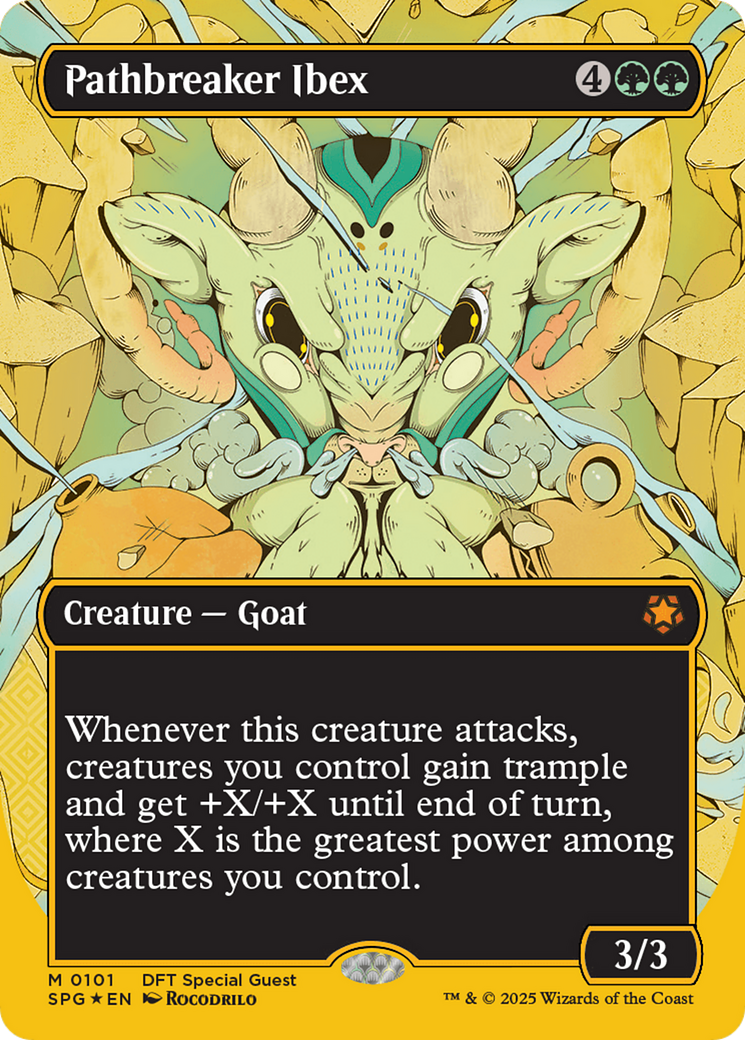 Pathbreaker Ibex (Borderless) (First-Place Foil) (101) [Special Guests] foil - Deck Out Gaming