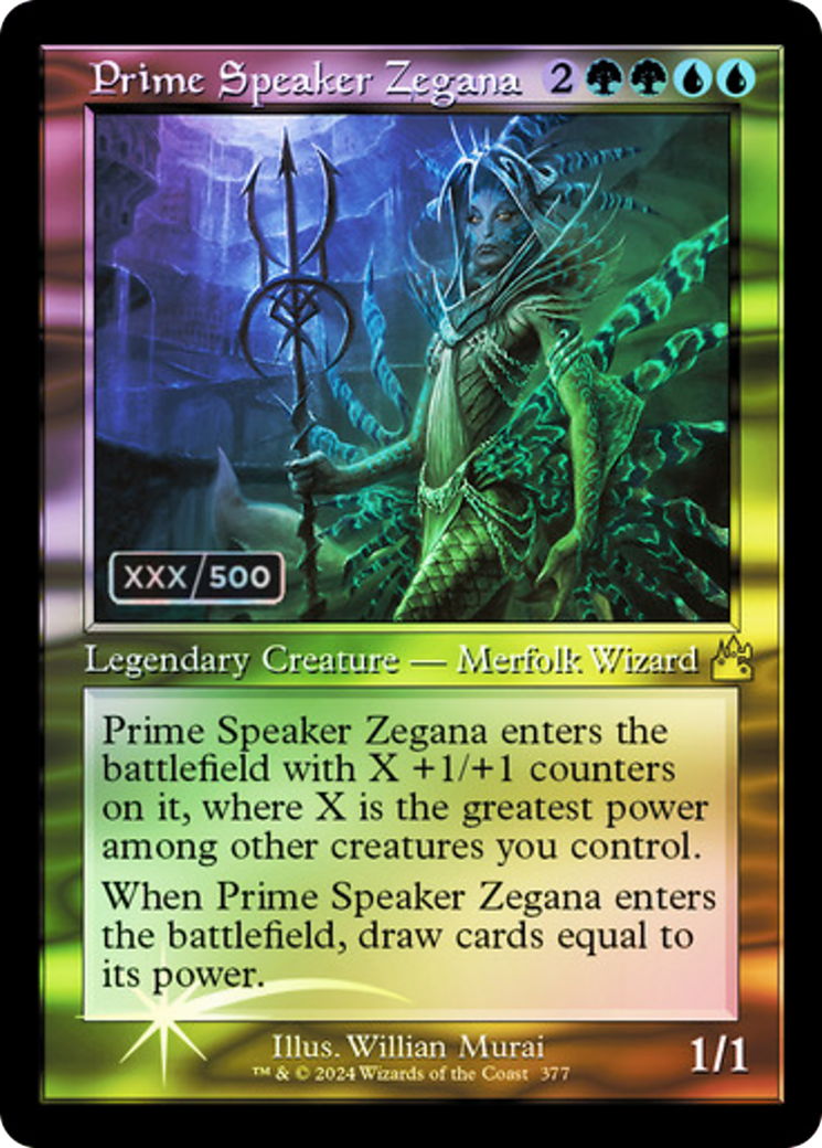 Prime Speaker Zegana (Retro Frame) (Serial Numbered) (377) [Ravnica Remastered] foil - Deck Out Gaming