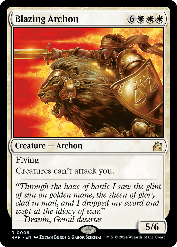 Blazing Archon (8) [Ravnica Remastered] foil - Deck Out Gaming