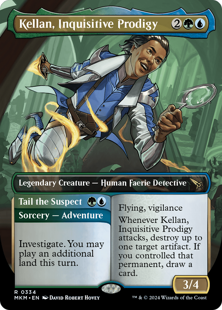 Kellan, Inquisitive Prodigy (Borderless) (334) [Murders at Karlov Manor] - Deck Out Gaming