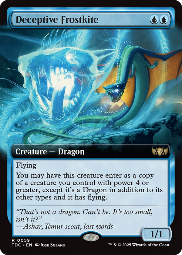 Deceptive Frostkite (Extended Art) (59) [Commander: Tarkir: Dragonstorm] - Deck Out Gaming