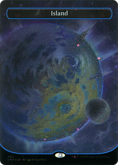 Island (492) (Borderless) (Galaxy Foil) (492) [Unfinity] foil - Deck Out Gaming