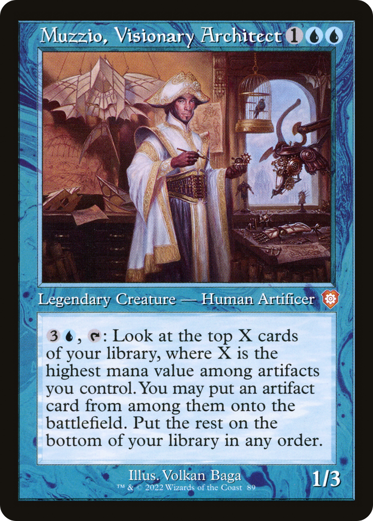 Muzzio, Visionary Architect (Retro Frame) (89) [The Brothers' War Commander] - Deck Out Gaming