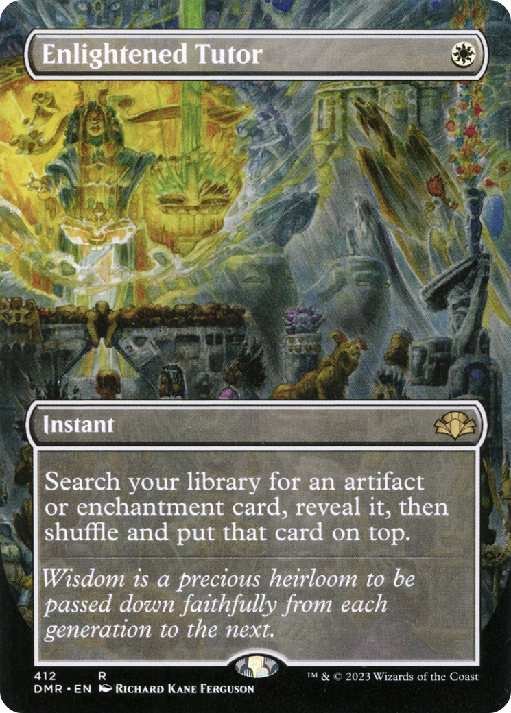 Enlightened Tutor (Borderless) (412) [Dominaria Remastered] foil - Deck Out Gaming