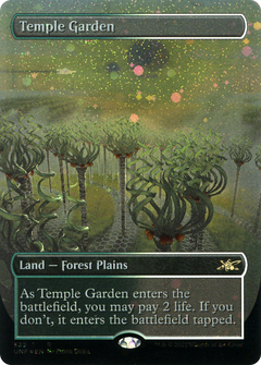 Temple Garden (Borderless) (Galaxy Foil) (532) [Unfinity] foil - Deck Out Gaming