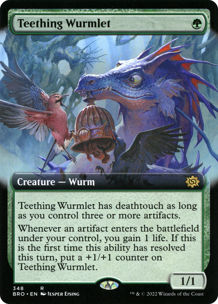 Teething Wurmlet (Extended Art) (348) [The Brothers' War] foil - Deck Out Gaming