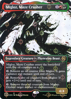 Migloz, Maze Crusher (Showcase) (Step-and-Compleat Foil) (470) [Phyrexia: All Will Be One] foil - Deck Out Gaming