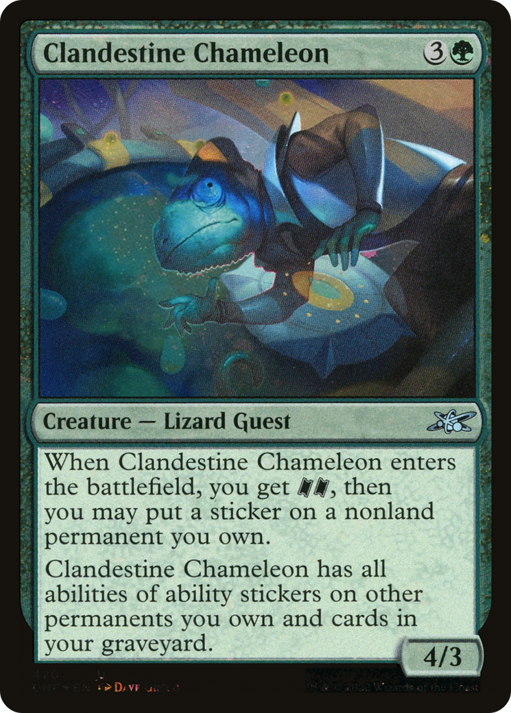 Clandestine Chameleon (Galaxy Foil) (420) [Unfinity] foil - Deck Out Gaming